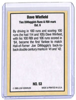 Dave Winfield 1985 Donruss Highlights Series Mint Card #15
