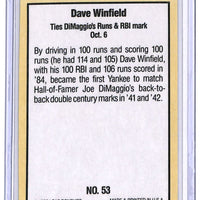 Dave Winfield 1985 Donruss Highlights Series Mint Card #15