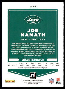 Joe Namath 2021 Donruss Series Mint Card  #42