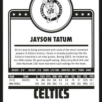 Jayson Tatum 2023 2024 Hoops Purple Series Mint Card #287