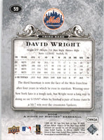 David Wright 2008 Upper Deck A Piece of History Series Mint Card #59
