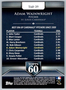 Adam Wainwright 2011 Topps Topps 60 Series Mint Card #T60-39