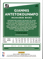 Giannis Antetokounmpo 2020 2021 Panini Donruss Series Mint Card #104
