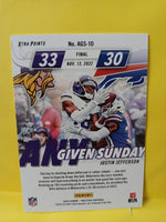 Justin Jefferson 2023 Panini Prestige Any Given Sunday Purple Series Mint Insert Card #AGS-10
