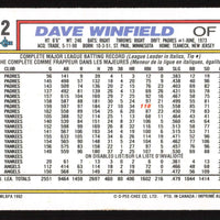 Dave Winfield 1992 O-Pee-Chee Series Mint Card #792