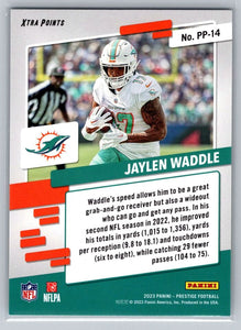 Jaylen Waddle 2023 Panini Prestige Xtra Points Prestigious Pros Series Mint Card #PP-14