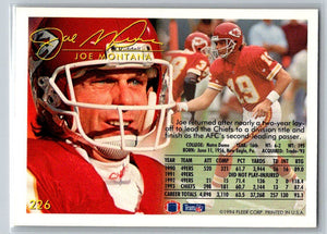 Joe Montana 1994 Fleer Series Mint Card #226