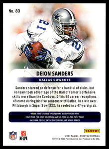 Deion Sanders 2023 Panini Prestige Xtra Points Diamond Series Mint Card #80