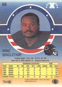 Mike Singletary 1991 Fleer Stars and Stripes Series Mint Card #68