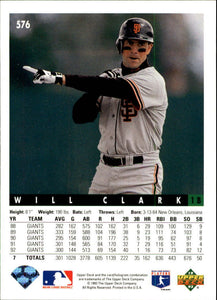 Will Clark 1993 Upper Deck Series Mint Card #576