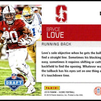 Bryce Love 2019 Score NFL Draft Series Mint Card #DFT-11