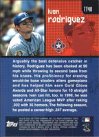 Ivan Rodriguez 2002 Topps Total Series Mint Card #TT40
