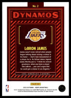 LeBron James 2023 2024 Hoops DYNAMOS Series Mint Insert Card #2
