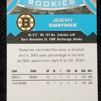 Jeremy Swayman 2021 2022 Upper Deck MVP Rookie Card #235