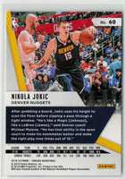 Nikola Jokic 2018 2019 Panini Threads Series Mint Card #60
