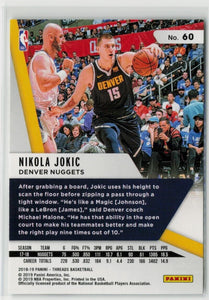 Nikola Jokic 2018 2019 Panini Threads Series Mint Card #60