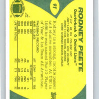 Rodney Peete 1989 Topps Traded Series Mint Rookie Card #9T