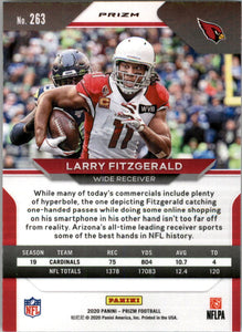 Larry Fitzgerald 2020 Panini Prizm Orange Laser Series Mint Card #263