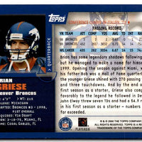 Brian Griese 2000 Topps Series Mint Card #255