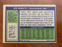 Joe Namath 1972 Topps Series Mint Card #100 EX Condition
