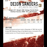 Deion Sanders 2014 Topps Fire Flame Foil Series Mint Card #23