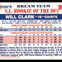 Will Clark 1989 Topps Kmart Dream Team Series Mint Card #23