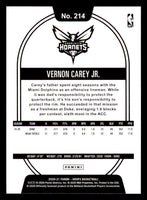 Vernon Carey Jr. 2020 2021 Panini Hoops Series Mint Rookie Card #214
