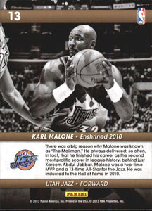Karl Malone 2012 2013 Panini Hoops Hall Of Fame Heroes Series Mint Card #13