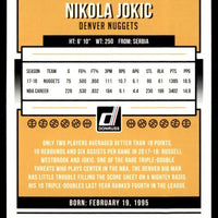 Nikola Jokic 2018 2019 Panini Donruss Series Mint Card #100