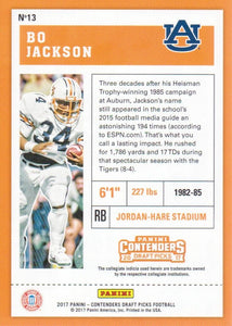 Bo Jackson 2017 Panini Contenders Draft Picks Series Mint Card #13