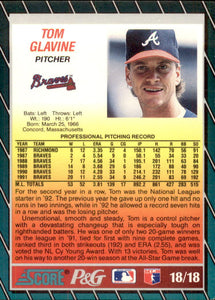 Tom Glavine 1992 Score P&G All Star Game Series Mint Card #18