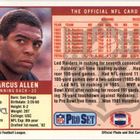 Marcus Allen 1989 Pro Set  Series Mint Card #182