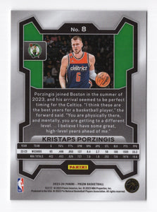 Kristaps Porzingis 2023 2024 Panini Prizm Series Mint Card #8