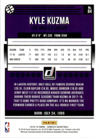 Kyle Kuzma 2018 2019 Panini Donruss Holo Orange Laser Series Mint Card #84
