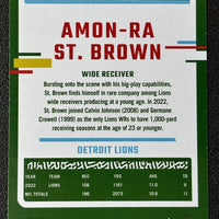 Amon-Ra St. Brown 2023 Donruss Press Proof Blue Series Mint Card #96