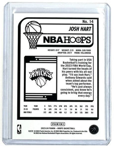 Josh Hart 2023 2024 Panini NBA Hoops Blue Series Mint Card #14