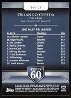 Orlando Cepeda 2011 Topps Topps 60 Series Mint Card #T60-25
