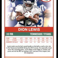 Dion Lewis 2019 Panini Score SCORECARD Series Mint Card #73