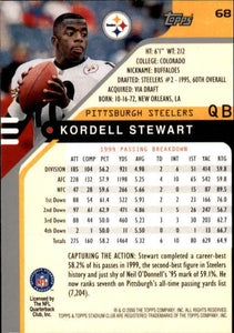 Kordell Stewart 2000 Stadium Club Series Mint Card #68