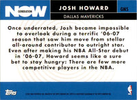 Josh Howard 2007 2008 Topps Generation Now Series Mint Card #GN5
