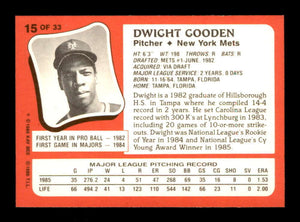 Dwight Gooden 1986 Topps Kay-Bee Young Superstars of Baseball Series Mint Card #15