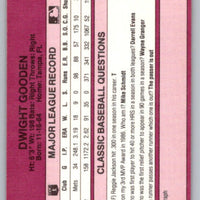 Dwight Gooden 1989 Classic Orange Travel Series Mint Card #107