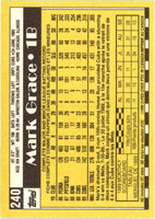 Mark Grace 1990 O-Pee-Chee Series Mint Card #240
