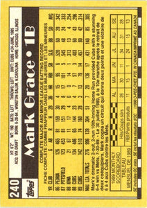Mark Grace 1990 O-Pee-Chee Series Mint Card #240
