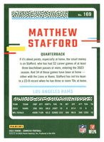 Matthew Stafford 2023 Panini Donruss Series Mint Card #169
