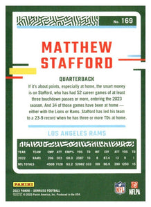 Matthew Stafford 2023 Panini Donruss Series Mint Card #169