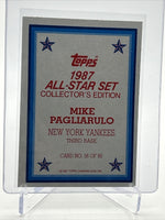 Mike Pagliarulo 1987 Topps All-Star Collector's Edition Mint Card #56
