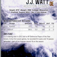 J.J. Watt 2014 Topps Fire Series Mint Card #98