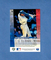 Juan Gonzalez 1993 Upper Deck Diamond Gallery Series Mint Card #20
