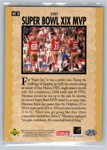Joe Montana 1995 Collector's Choice Trilogy Series Mint Card #MT8